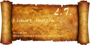 Linhart Teofila névjegykártya